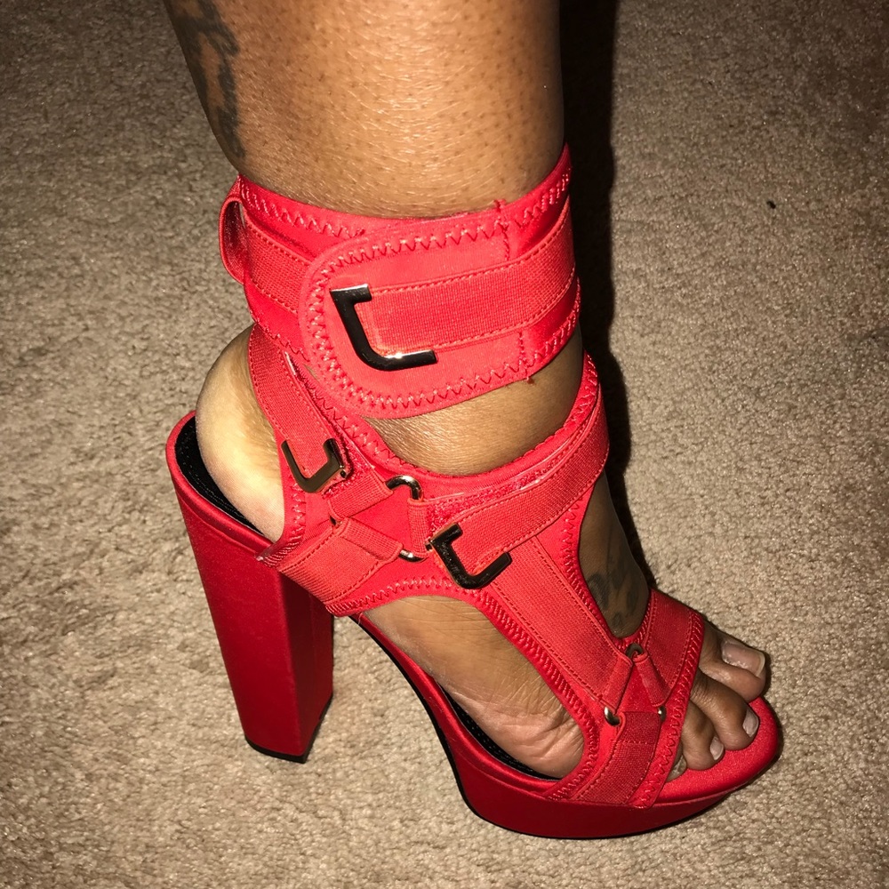 Red High Heel Sandals